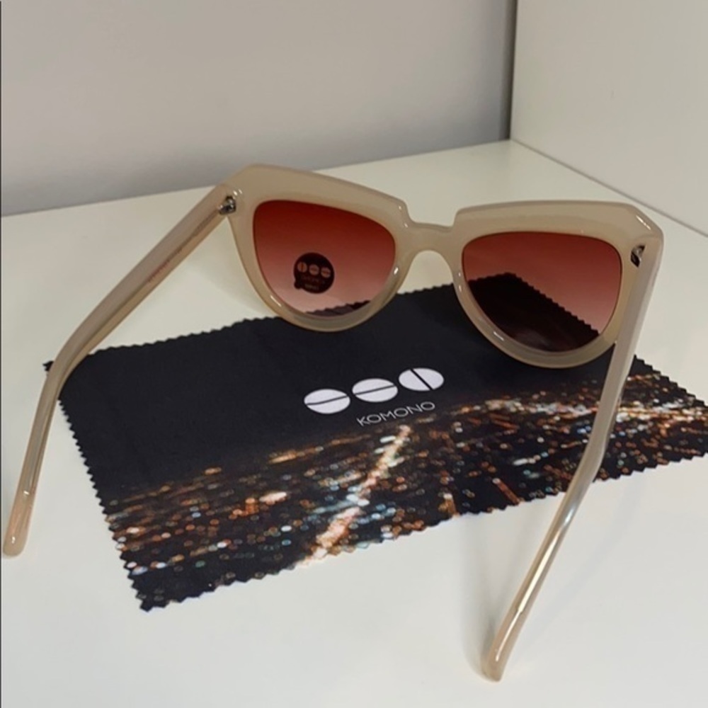 Komono Stella Cat Eye Pale Blush Sunglasses - Picture 8 of 13